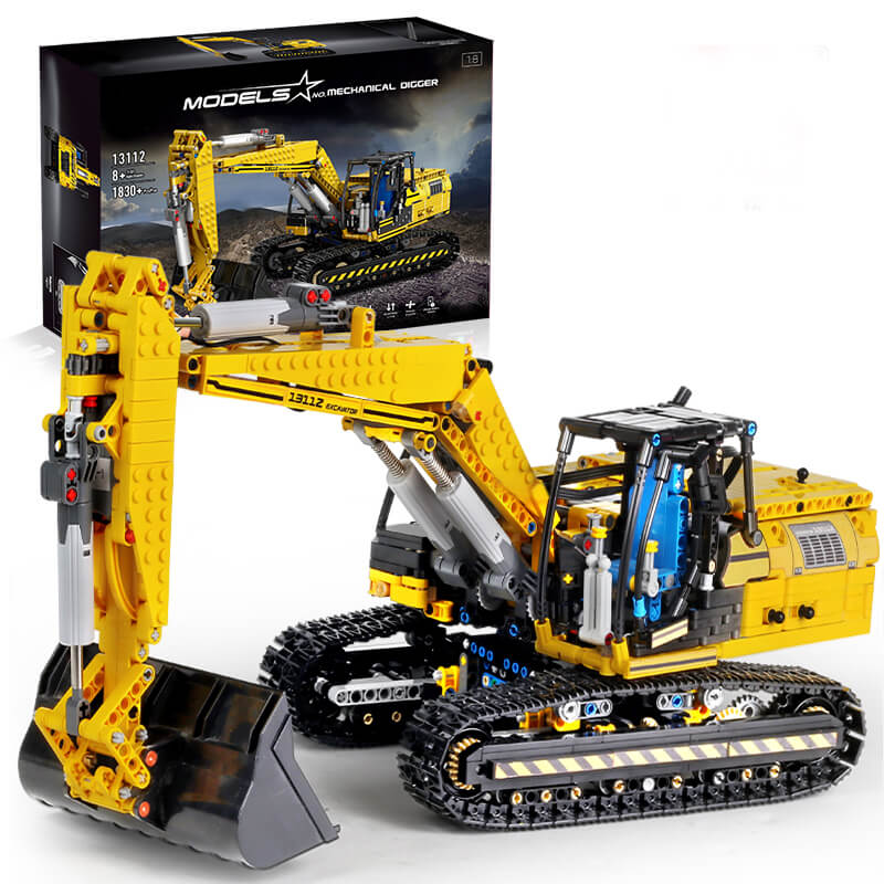 Micro Building Block Sets Authorized Genuine Fully Automatic Remote Control Excavator Modular Blocks Boy Toy Gift 13112