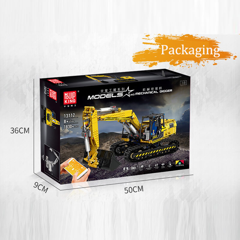 Micro Building Block Sets Authorized Genuine Fully Automatic Remote Control Excavator Modular Blocks Boy Toy Gift 13112