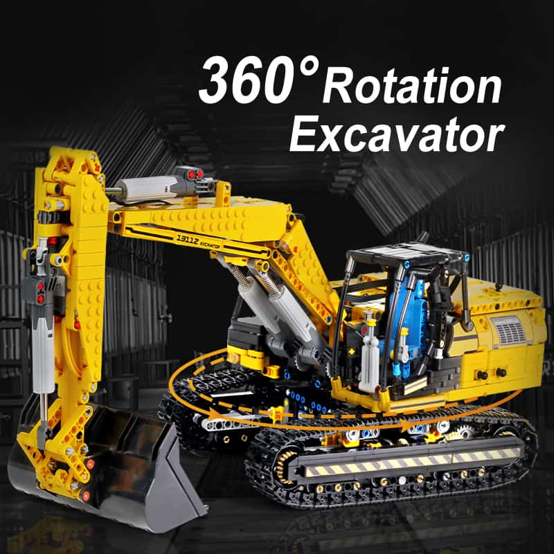 Micro Building Block Sets Authorized Genuine Fully Automatic Remote Control Excavator Modular Blocks Boy Toy Gift 13112