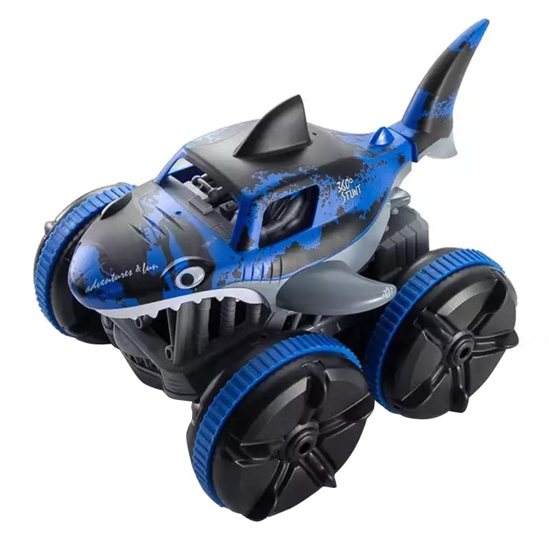 1/16 Amphibious Shark Toy Stunt Car 360° Rotation Rc Stunt Car With Light