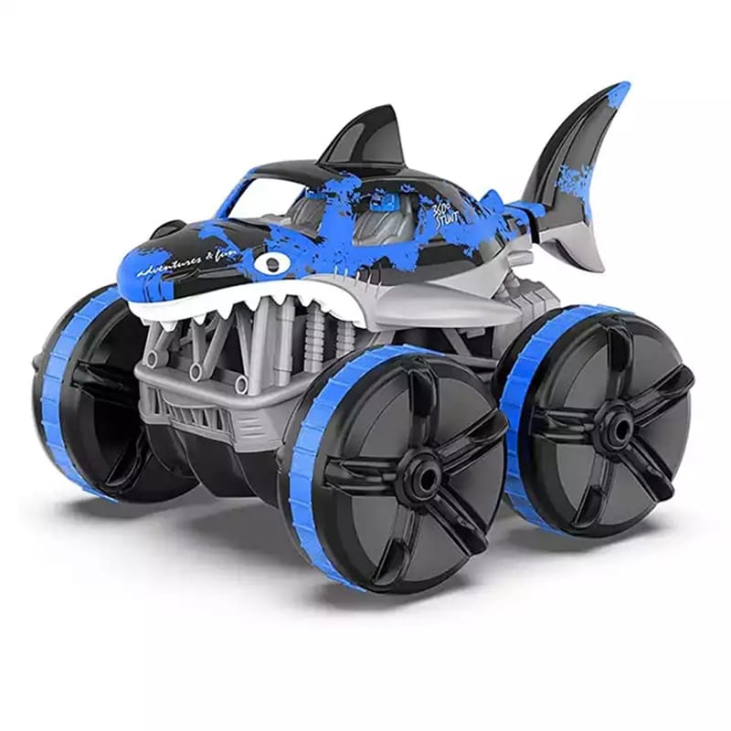 1/16 Amphibious Shark Toy Stunt Car 360° Rotation Rc Stunt Car With Light