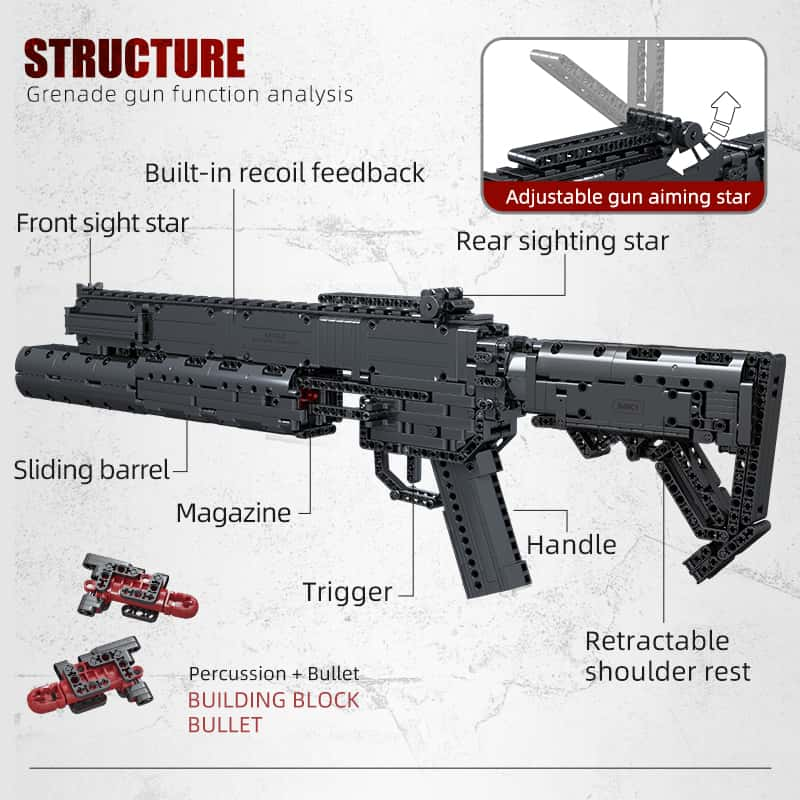 Mould King 14014 Grenade Toygun