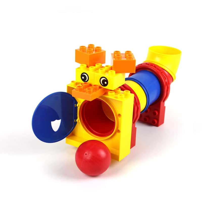 Wange 220 Large Brick Building Set Puppy Tube Game