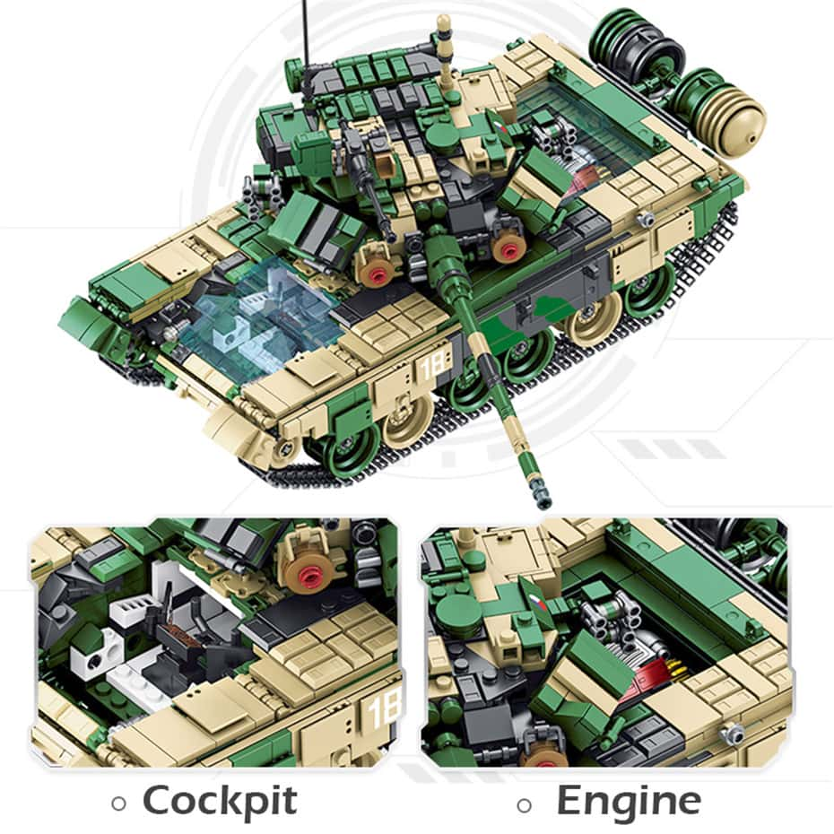 Panlos 632005 T-90 Main Battle Tanks Brick Toys