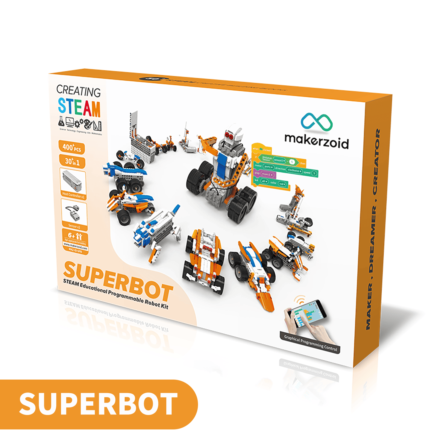 Makerzoid Mkz-Id-Spb Superbot 30-In-1