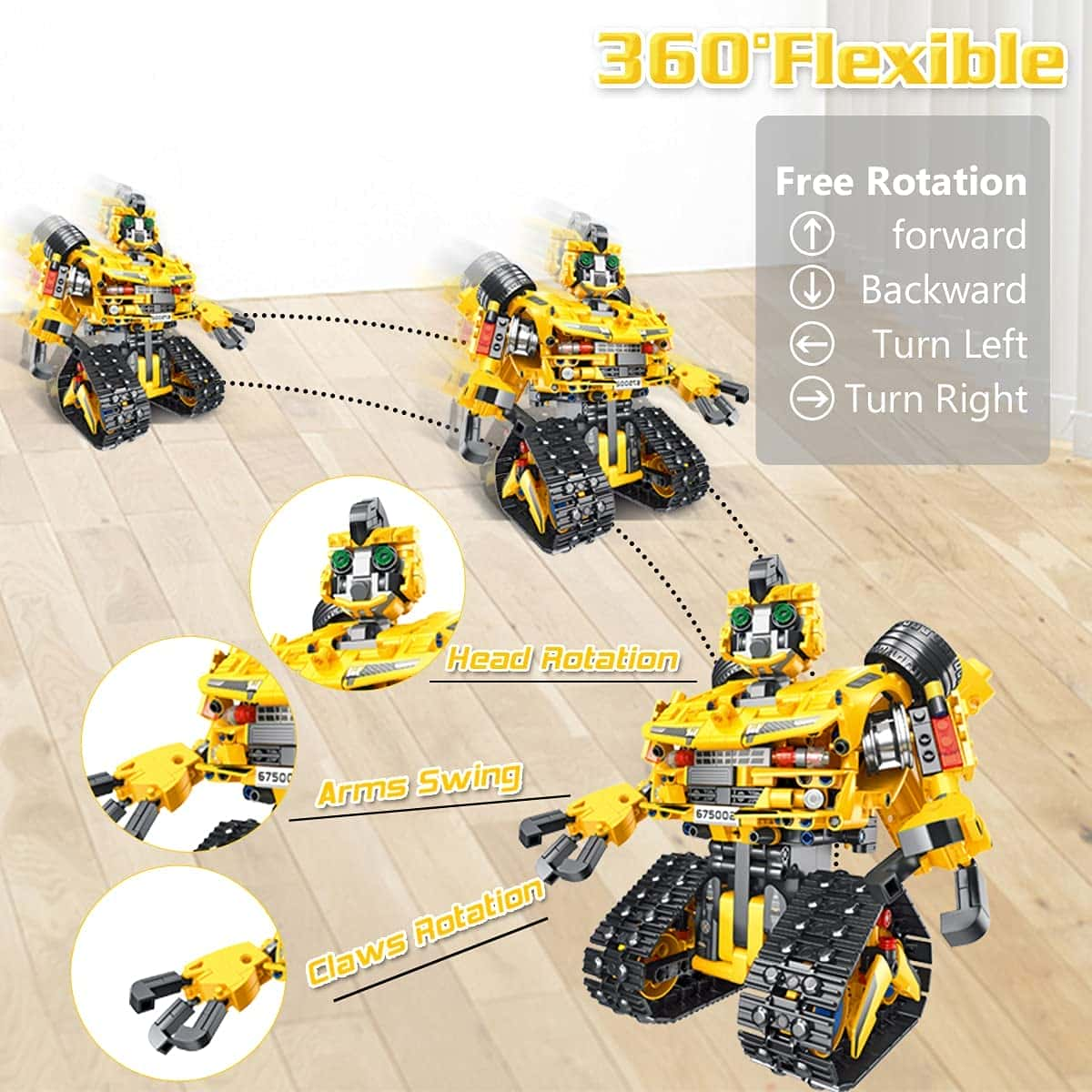 Panlos 675002 Stem Remote Control Robot Building Kit For Boys