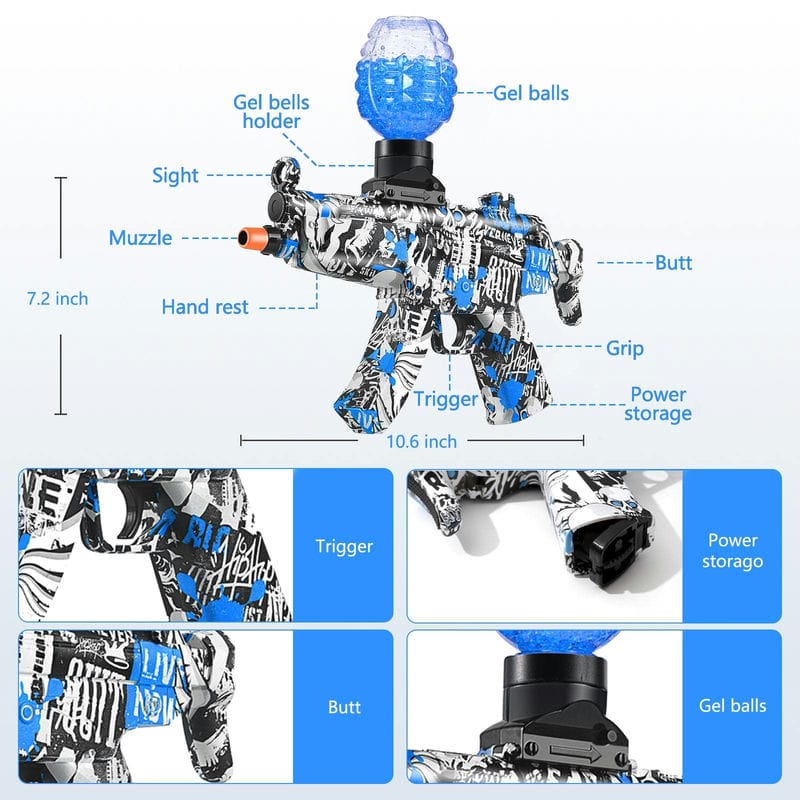 Amazon Hot Sale Electric Gel Ball Blaster MP5 with High Speed