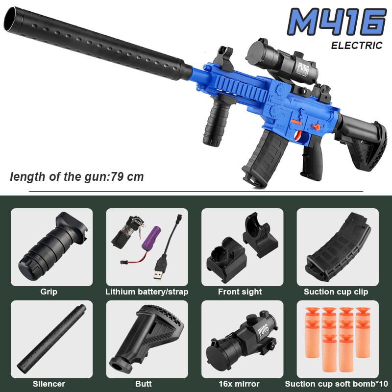 Soft Bullet Airsoft Gun Toy with Shell Ejection M416 Pistol