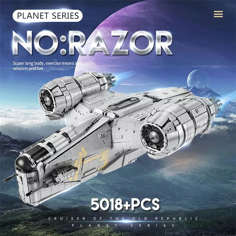 Mould King 21023 No. Razor Crest Starship Model Building Kits