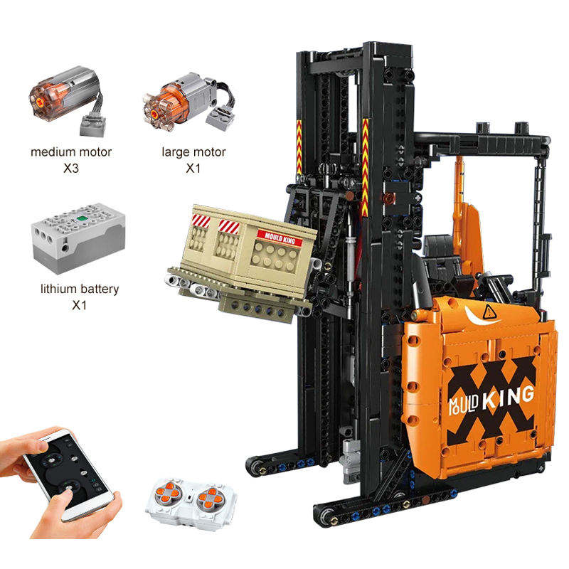 Mould King 17040 Moc Rc Orange Shelf Forklift