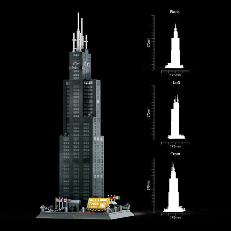 Wange 5228 Willis Tower Building Block Set