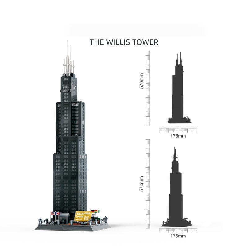 Wange 5228 Willis Tower Building Block Set