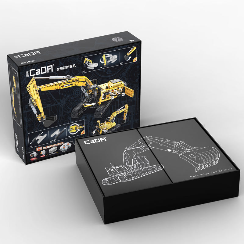 Cada C61082 Excavator Building Blocks Models Rc Car