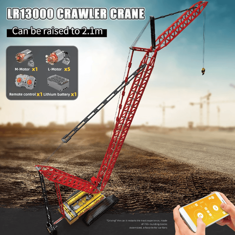 Mould King 17015 Crawler Crane Liebherr Lr13000 Toys