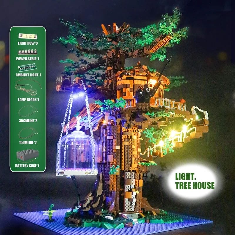 Mould King 16033 Treehouse With Lights Moc