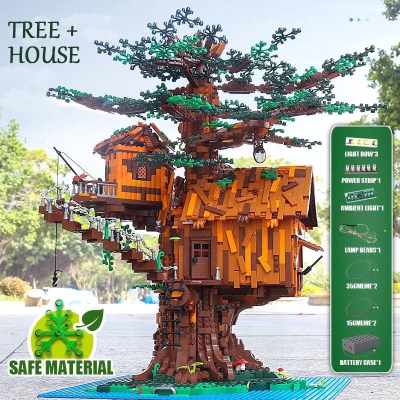 Mould King 16033 Treehouse With Lights Moc