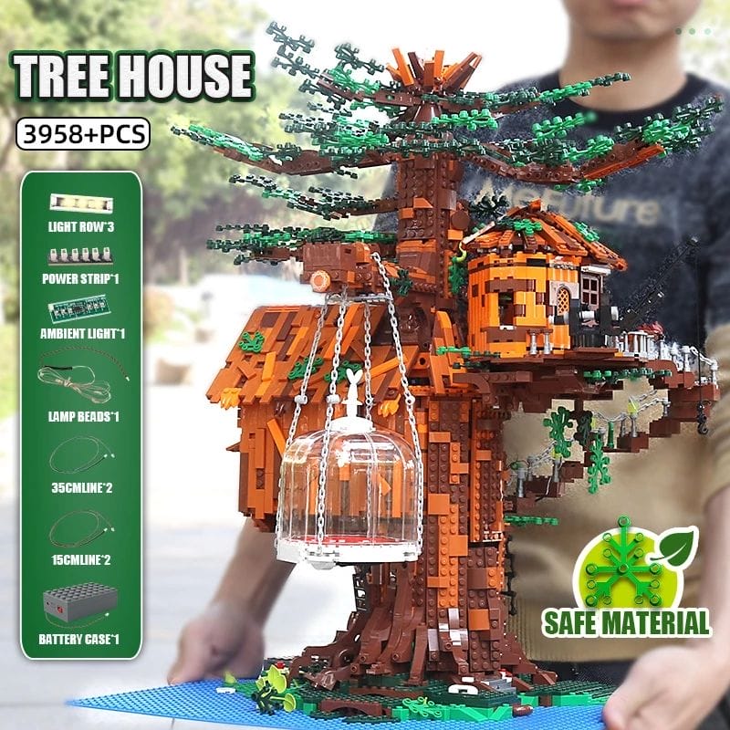 Mould King 16033 Treehouse With Lights Moc