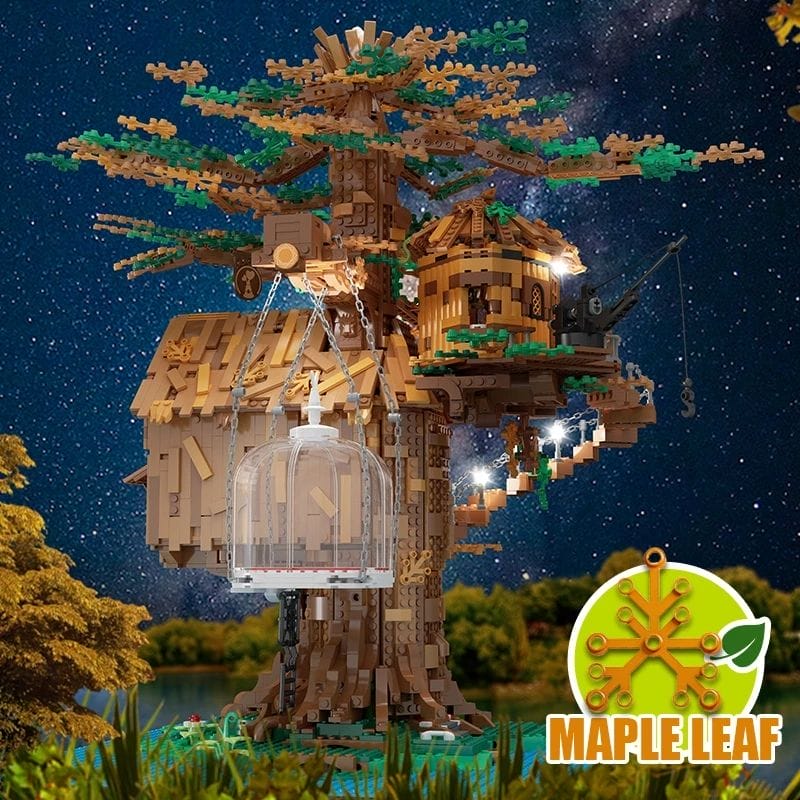 Mould King 16033 Treehouse With Lights Moc