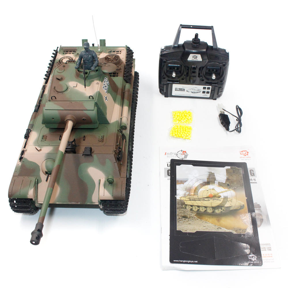 Wholesale Henglong 3879 2.4GHz German Panther Tank Military Professional Battle Model